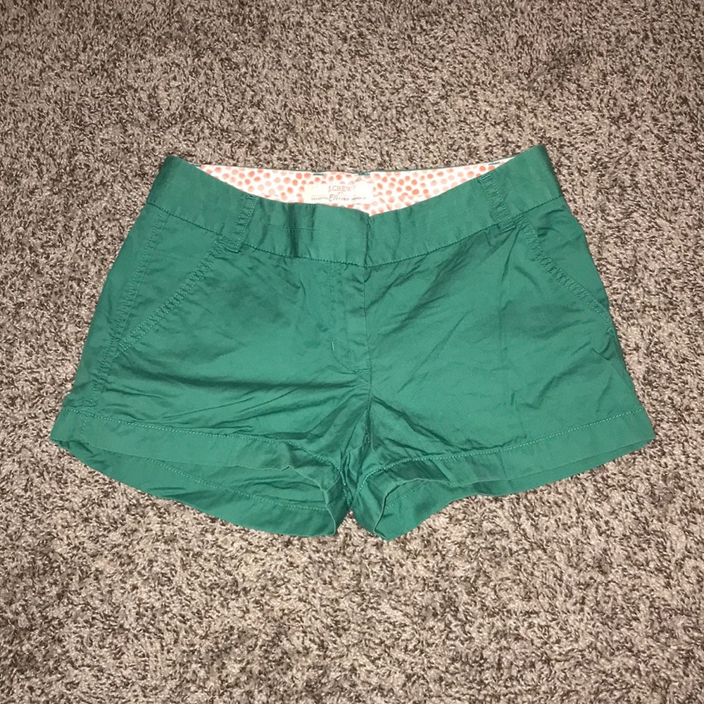 J Crew Factory Size 2 Kelly Green Chino Shorts